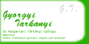 gyorgyi tarkanyi business card