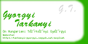 gyorgyi tarkanyi business card